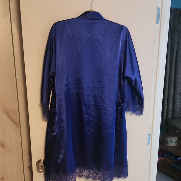 David's Bridal Other - Elegant Blue Satin Robe